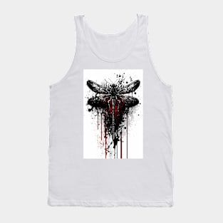 Dragonfly Insect Ink Painting Tank Top